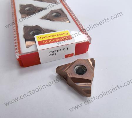 HYTNT3511-M3.8 CNC Whirling Milling Insert with HYB108 PVD Coating. Suitable for a range of hard-to-machine materials including titanium alloys, nickel-based alloys, tool steels, and hardened steels