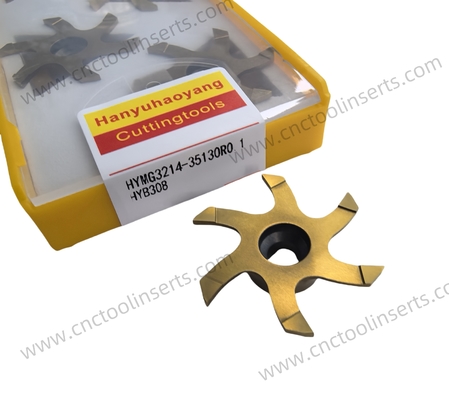 Professional Grooving Milling Insert HYMG3214-35130R0.1 with HYB308 Coating – Hexa-Flute Slot Milling Cutter