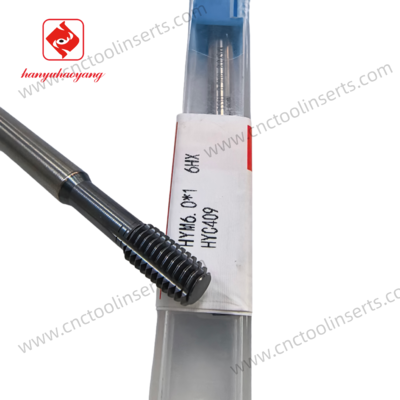 Extrusion tap, precision CNC cutting tool, with PVD coating, model HYM6.0*1 6HX. Applicable materials: aluminum alloy, low - carbon steel, copper alloy, mild steel, etc.