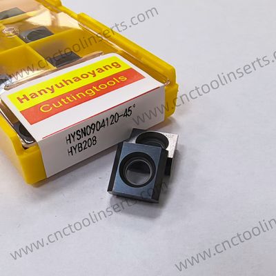 CNC Heavy-Duty Peeling Inserts, PVD Coating HYB208,  HYSN0904120-45°, suitable for difficult-to-machine materials including stainless steel and nodular cast iron, excluding high-temperature alloys