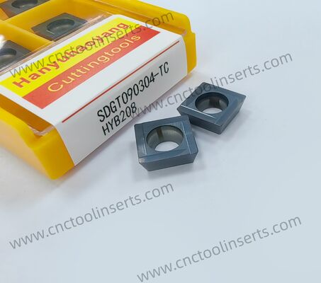 CNC Boring Inserts Cermet, Model SDGT090304-TC, with PVD Coating, Suitable for Machining All Difficult-to-Cut Materials Except High-Temperature Alloys