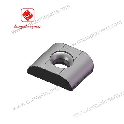 CNC Milling Insert, Model CPCQ1606-R5.0, with PVD Coating HYB208, Suitable for Difficult-to-Machine Materials Except High-Temperature Alloys.