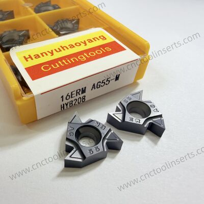 Standard CNC Threading Insert Model 16ERM AG55 with PVD Coating HYB208 Suitable for Machining Difficult-to-Machine Materials Except