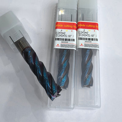 D12*30*75L-68° Solid Carbide End Mill Automotive Manufacturing Energy Carbide Cutting Tools