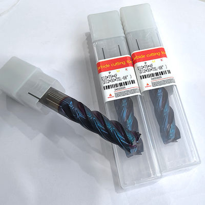 D12*30*75L-68° Solid Carbide End Mill Automotive Manufacturing Energy Carbide Cutting Tools