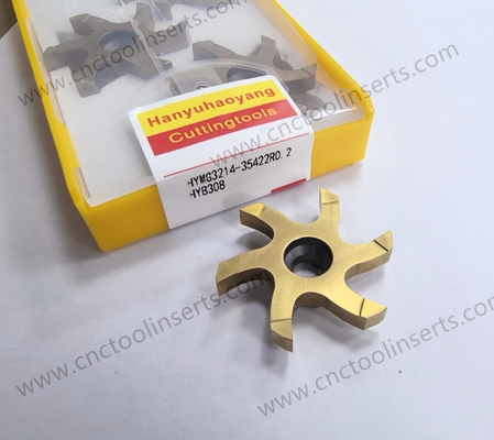 Customizable Aerospace Grooving Insert Coating HYB308 Suitable for Heat-Resistant Alloy Machining HYMG3214-35422R0.2