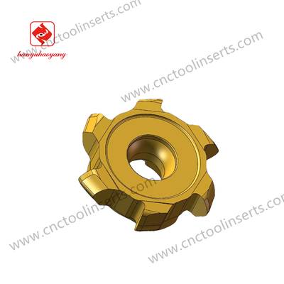 Features Wear Resistance Mid-Range Slot Milling Insert 60033-C002 with Non-Standard Grooving and HYKH06 Coating Material