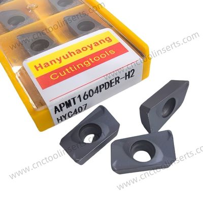 CNC Standard Milling Insert APMT1604PDER-H2 with HYC407 PVD Coating – For difficult materials like steel, quenched steel, pre-hardened steel, and stainless steel