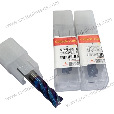 Customized Solid Carbide Square End Mill Medical Device Manufacturing D8*20*60L-68°