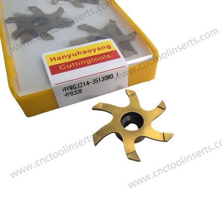 Professional Grooving Milling Insert HYMG3214-35130R0.1 with HYB308 Coating – Hexa-Flute Slot Milling Cutter