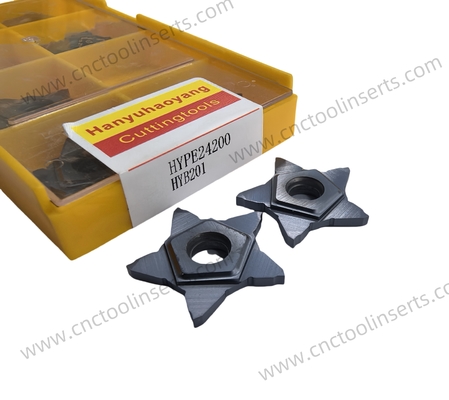 Customizable CNC insert of HYPE24200 model, pentagonal overlord cutter, slot milling cutter, made of cemented carbide with HYB201 coating material