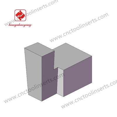 PVD Coated CNC Grooving Insert HYLFG8.0-PX with HYZ09 Coating for Mild Steel Machining