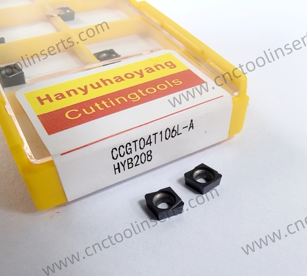 CNC Boring Inserts WC-Co PVD Coating CCGT04T101L HYB208 ，Applicable To All Difficult-to-machine Materials Except Superalloys