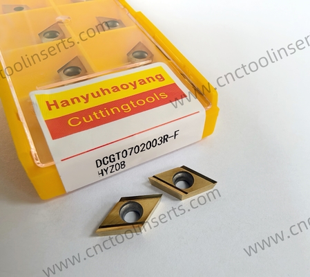 CNC Boring Inserts Wc-Co CVD Coating DCGT0702003R-F HYZ08 ，Suitable For Soft Steel Machining
