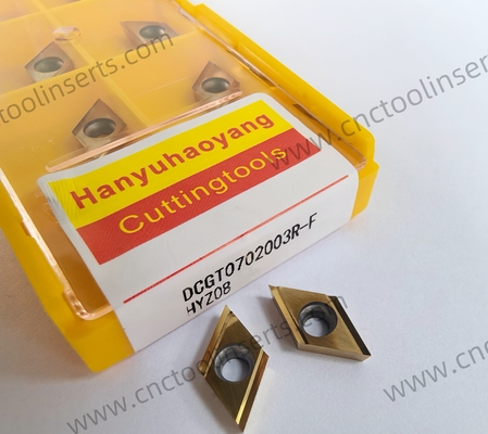 CNC Boring Inserts Wc-Co CVD Coating DCGT0702003R-F HYZ08 ，Suitable For Soft Steel Machining