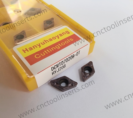 CNC Boring Inserts Wc-Co PVD Coating DCMT070208-0T HYJ208，Suitable For Machining Steels And Cast Irons, Optimized For Gray Cast Iron HT250 Applications