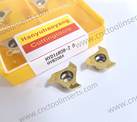 Yellow PVD Coated CNC Milling Insert HYD28R14-1.5 HYB208A for Difficult-to-Machine Materials