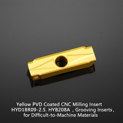 Yellow PVD Coated CNC Milling Insert HYD28R14-1.5 HYB208A for Difficult-to-Machine Materials