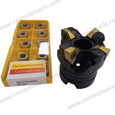 CNC Milling Insert with CVD Coating WNGT0604ERT HYS108 Suitable for heavy-duty, semi-roughing, and finishing operations on materials such as steel and cast iron.