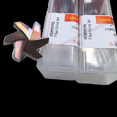 Coated T-Slot Cutters， HYD28*5*D12*50, 6-Flute, Straight Shank ，Specifically designed for machining T-slots, side grooves, chamfering, and special contours.