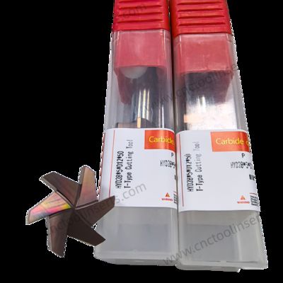 Coated T-Slot Cutters， HYD28*5*D12*50, 6-Flute, Straight Shank ，Specifically designed for machining T-slots, side grooves, chamfering, and special contours.