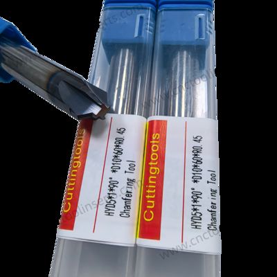 Carbide 4-Flute Shank Type End Mills For Semi-Finishing To Finishing HYD5*1*90°*D10*60*R0.45 Smooth Surface Treatment