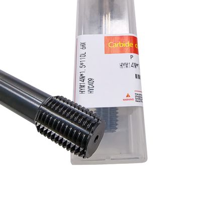 Extrusion tap, precision CNC cutting tool, with PVD coating, model HYM14N*1.5*110L6HX,HYC409. Applicable materials: aluminum alloy, low - carbon steel, copper alloy, mild steel, etc.