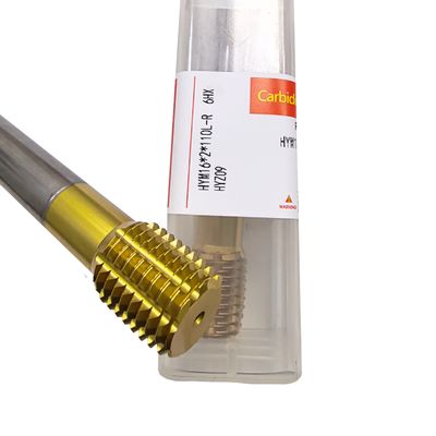 Extrusion tap, precision CNC cutting tool, with PVD coating, model HYM14N*1.5*110L6HX,HYC409. Applicable materials: aluminum alloy, low - carbon steel, copper alloy, mild steel, etc.