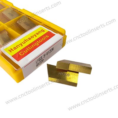 CNC Grooving Insert with PVD Coating LFG4.5-V120N HYZ09, Suitable for Machining Mild Steel.