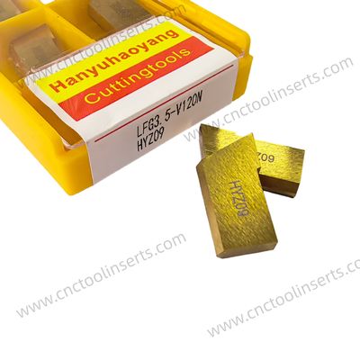 CNC Grooving Insert with PVD Coating LFG4.5-V120N HYZ09, Suitable for Machining Mild Steel.