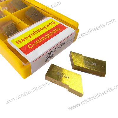 CNC Grooving Insert with PVD Coating LFG4.5-V120N HYZ09, Suitable for Machining Mild Steel.