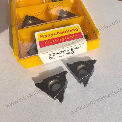 CNC Grooving Insert with PVD Coating HYGBA43R090-025PR HYB208, Suitable For Difficult-to-machine Materials Except High-temperature Alloys.