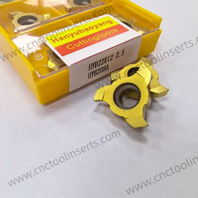 CNC Milling Insert with PVD Coating HYD22R12-2.5 HYB208A, Grooving Inserts. This Product is Suitable for Machining Difficult-to-cut Materials, Excluding High-temperature Superalloys