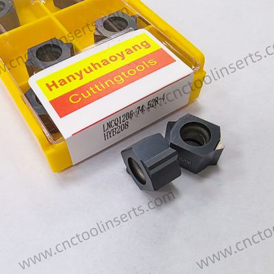 CNC Double-Ended Gear Shaping Milling Insert, PVD Coating, Model LNCQ1206-74.528-4, suitable for machining all difficult-to-machine materials except high-temperature superalloys