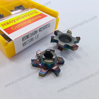 CNC Carbide Slot Milling Insert, Model HYMG1608-W250T55, PVD Coating HYCS08 - For Machining Steels, Stainless Steel and Precision Small Parts