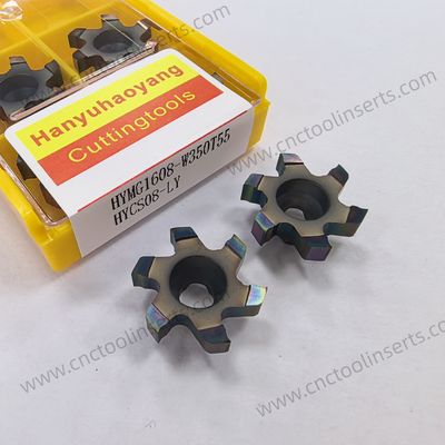 CNC Carbide Slot Milling Insert, Model HYMG1608-W250T55, PVD Coating HYCS08 - For Machining Steels, Stainless Steel and Precision Small Parts