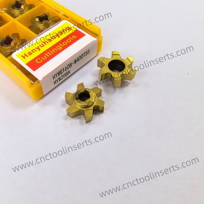 CNC Carbide Slot Milling Insert, Model HYMG1608-W250T55, PVD Coating HYCS08 - For Machining Steels, Stainless Steel and Precision Small Parts