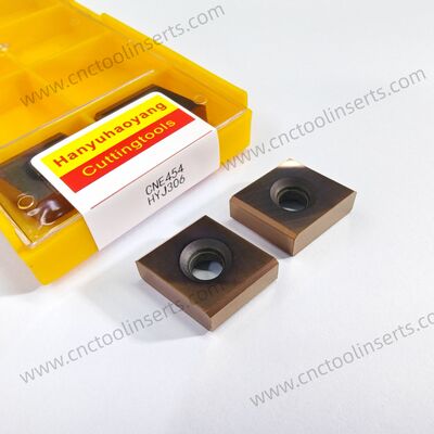 CNC heavy-duty peeling turning insert, model HYCNE454, with PVD coating HYJ306, primarily designed for drilling difficult-to-machine materials, stainless steel, and high-hardness mold steel processing