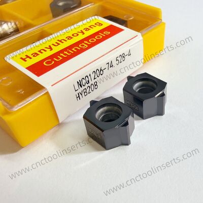 CNC Double-Ended Gear Shaping Milling Insert, PVD Coating, Model LNCQ1206-74.528-4, suitable for machining all difficult-to-machine materials except high-temperature superalloys