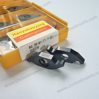 Non-Standard Grooving Insert W4.39-R1-T1.7-2Z with PVD Coating HYB208 for Difficult-to-Machine Materials