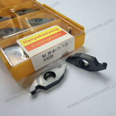 Non-Standard Grooving Insert W4.39-R1-T1.7-2Z with PVD Coating HYB208 for Difficult-to-Machine Materials