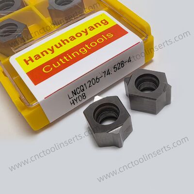 CNC Double-Ended Gear Shaping Milling Insert, PVD Coating, Model LNCQ1206-74.528-4, suitable for machining all difficult-to-machine materials except high-temperature superalloys