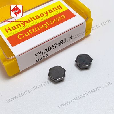 CNC Reaming Insert HYHX0625R0.8 with Uncoated HY08 for Multi-edge Continuous Cutting and High Surface Quality