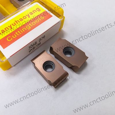 Insertos de pelado de alta resistencia de carburo, recubrimiento PVD HYB708, Modelo 3068.079, adecuados para materiales difíciles de mecanizar, incluyendo acero inoxidable y fundición nodular, excluyendo aleaciones de alta temperatura