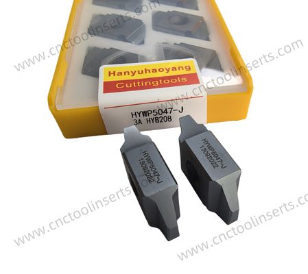 PVD-gecoate HYB208 CNC Cyclone Milling Series Inserts, model HYWP5047-J, geschikt voor het bewerken van alle moeilijk te snijden materialen, behalve hoogtemperatuurlegeringen.