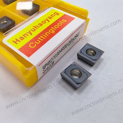 Ενθέματα διάτρησης CNC Wc-Co PVD επίστρωσης SPPX120412MD HYB208, Εφαρμόσιμα σε όλα τα δύσκολα στην κατεργασία υλικά εκτός από υπερκράματα