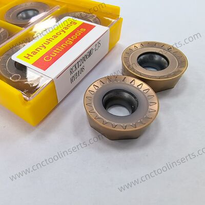 CNC 프레싱 삽입, 탄화물 기판, PVD 코팅 HYB108, 모델 RCKT2006MO-ZJS - 티타늄 합금, 니켈 기반 합금, 도구 스틸 및 55 HRC 이상의 경화 스틸을 가공할 수 있습니다.