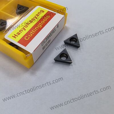 Pastilha de mandrilamento CNC TPGT090202L-W, Revestimento PVD HYB208, para Materiais de Difícil Usinagem (excl. Ligas de Alta Temperatura).