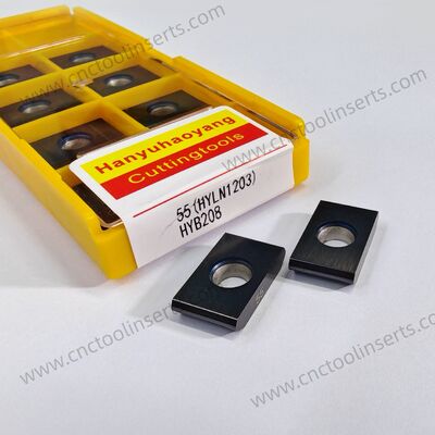 Bộ chèn xoắn xẻo CNC hạng nặng, mô hình 55 ((HYLN1203), với lớp phủ PVD HYB208, thích hợp để gia công tất cả các vật liệu khó chế biến ngoại trừ hợp kim nhiệt độ cao