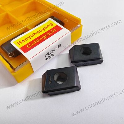 Inserto de torneamento de descascagem CNC pesado, modelo YSE334L110, com revestimento PVD HYB208, adequado para o mecanizado de todos os materiais difíceis de mecanizar, excepto ligas de alta temperatura